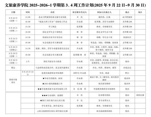 beat365唯一官方网站第三周主要工作安排(2025年9月22日-9月30日)_01.jpg